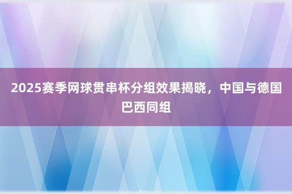 2025赛季网球贯串杯分组效果揭晓，中国与德国巴西同组